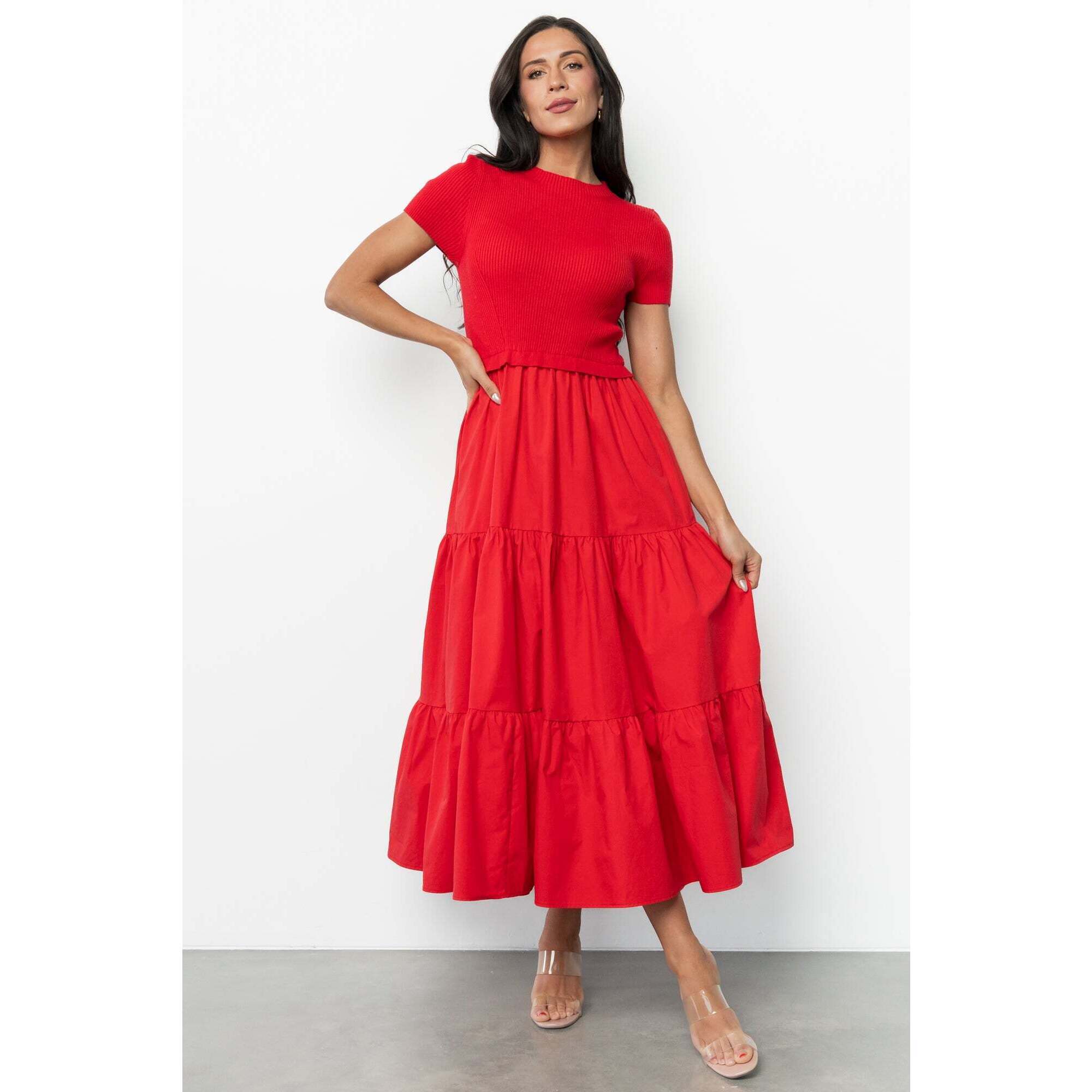 Baltic Born Devotion Tiered Dress | Red Size Ss